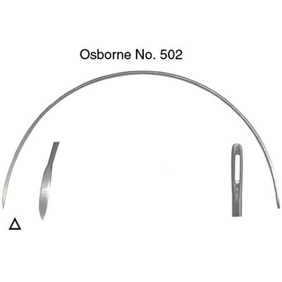 502.5 CURVED 6" 3 SQ PT NEEDLE 15G