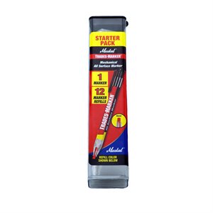 096132 TRADES-MARKER STARTER PACK RED 1- HOLDER / 12 REFILLS